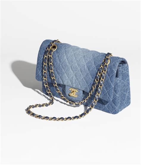 chanel pink denim flap|Classic 11.12 Handbag Washed Denim & Gold.